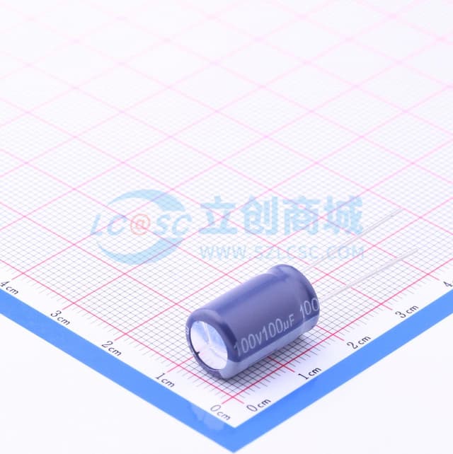 100uF ±20% 100V 【引线】实物图