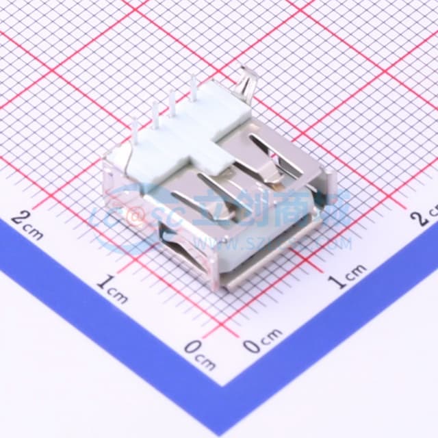 铜材质 2.0 USB 插件卧式 弯脚【插件】实物图