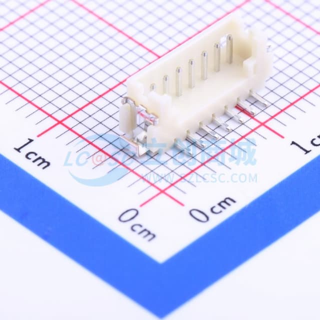 1x7P 间距:1.25mm 立贴实物图