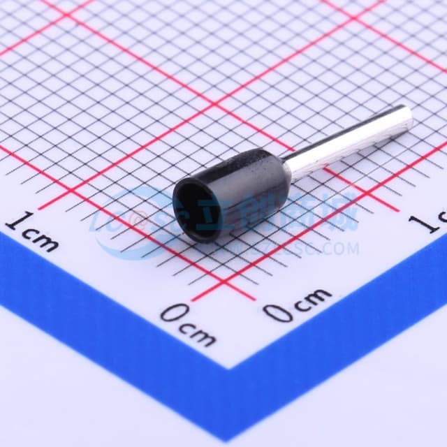 惠华，管型端子，E0508黑色，1000/包实物图