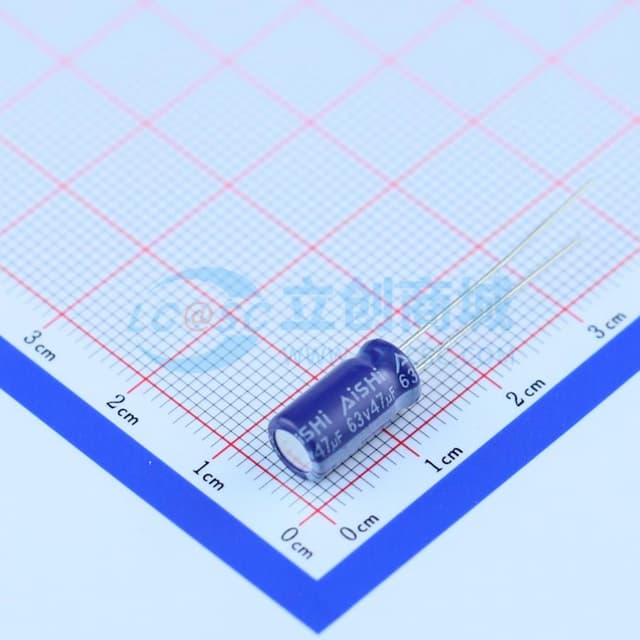 47uF ±20% 63V 【引线】实物图