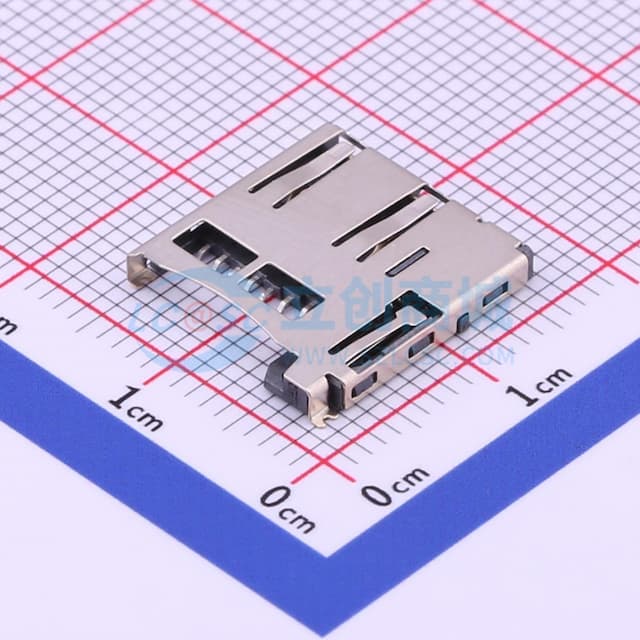 自弹式 MicroSD卡(TF卡) 卡座实物图