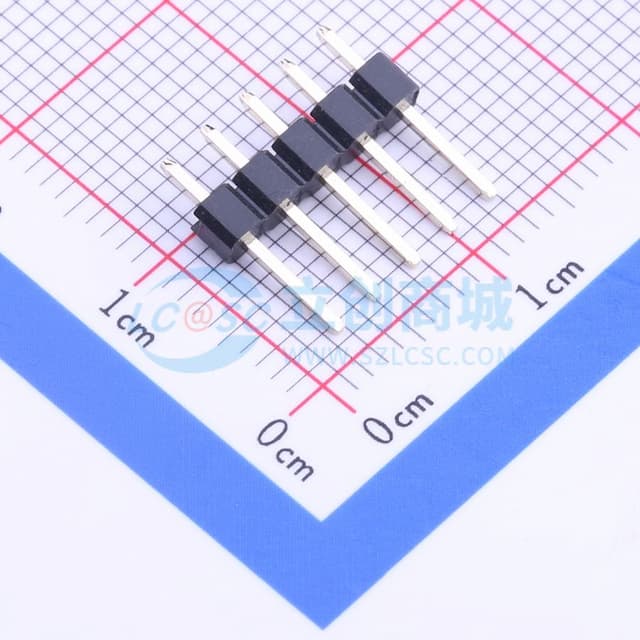 1x5P 间距:2.54mm 方针 直插 【排针】实物图