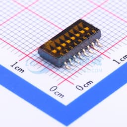 间距1.27mm 平拨,凹槽式 8位拨码开关缩略图