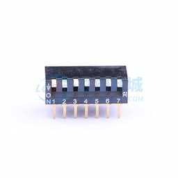 2.54mm 琴键式7位插件 【拨码】缩略图