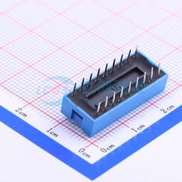 间距2.54mm 平拨,凸起式 9位拨码开关 【插件】缩略图