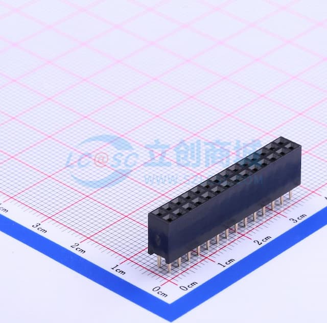间距:2.54mm 2x14P 直插 【排针】实物图