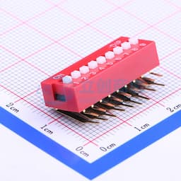 间距2.54mm 平拨,凸起式 9位拨码开关 【拨码】缩略图