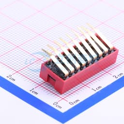 间距2.54mm 平拨,凸起式 9位拨码开关 【拨码】缩略图