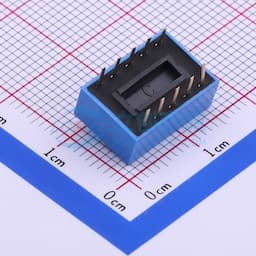 间距2.54mm 平拨,凸起式 5位拨码开关 【插件】缩略图
