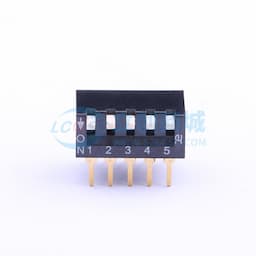 2.54mm 琴键式5位插件 【拨码】缩略图