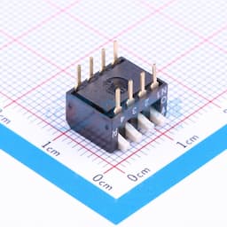 2.54mm 琴键式4位插件 【拨码】缩略图