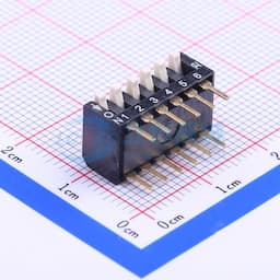 2.54mm 琴键式6位插件 【拨码】缩略图