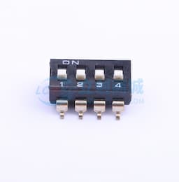 40/管 间距2.54mm 平拨,凸起式 4位拨码开关缩略图