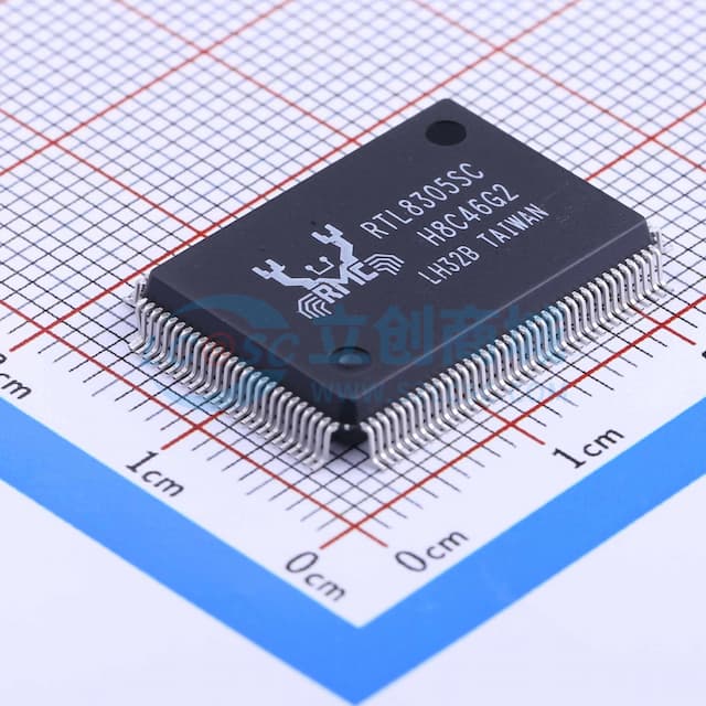 5端口10/100Mbps单芯片双MII接口交换控制器实物图