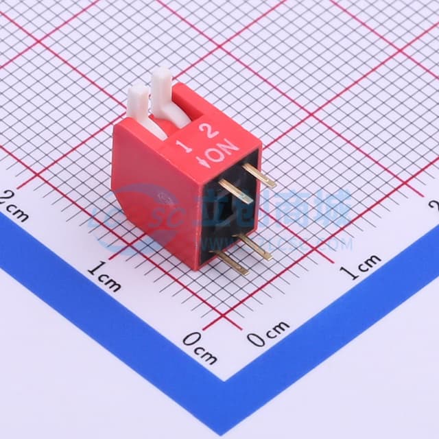 间距2.54mm 琴键 2位拨码开关 【拨码】实物图