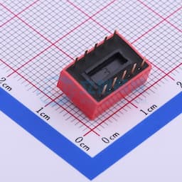 间距2.54mm 平拨,凸起式 5位拨码开关 【插件】缩略图