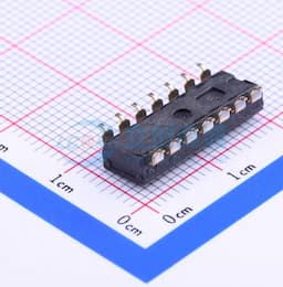 间距2.54mm 平拨,凸起式 7位拨码开关缩略图