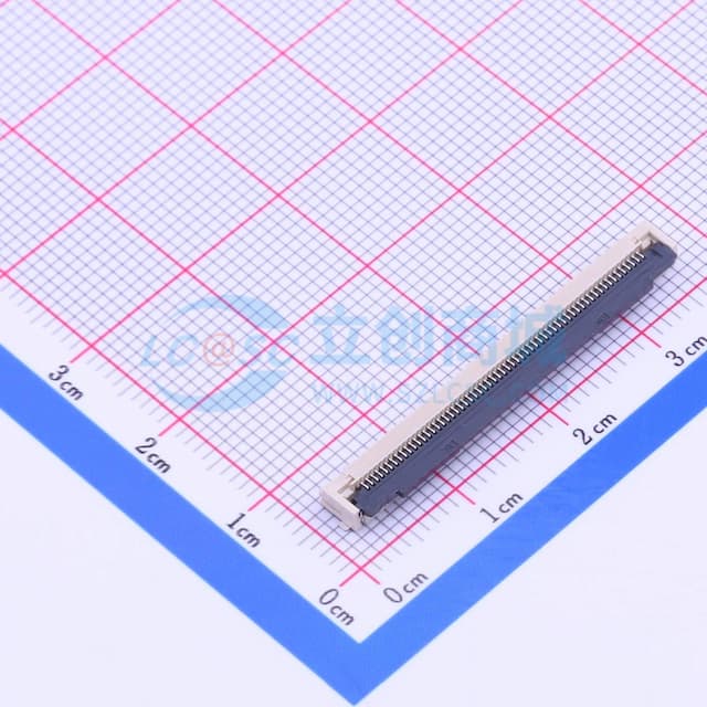 间距:0.5mm P数:80P 翻盖式 下接实物图