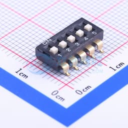 33/管 间距2.54mm 平拨,凸起式 5位拨码开关缩略图