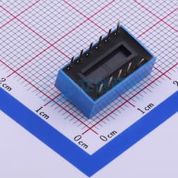 间距2.54mm 平拨,凸起式 6位拨码开关 【插件】缩略图