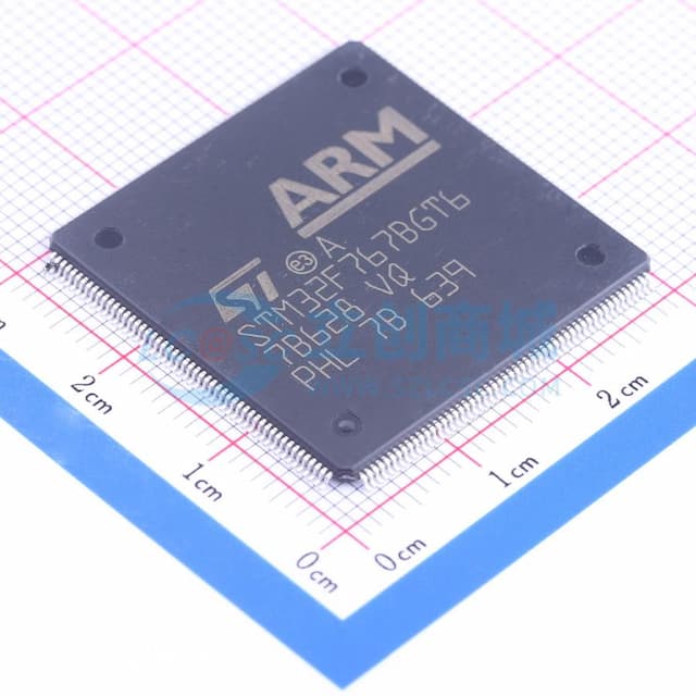 带DSP和FPU的高性能ARM Cortex-M7 MCU，具有1 MB Flash、216 MHz CPU、ART加速器、一级缓存、SDRAM、TFT、JPEG编解码器和DFSDM实物图