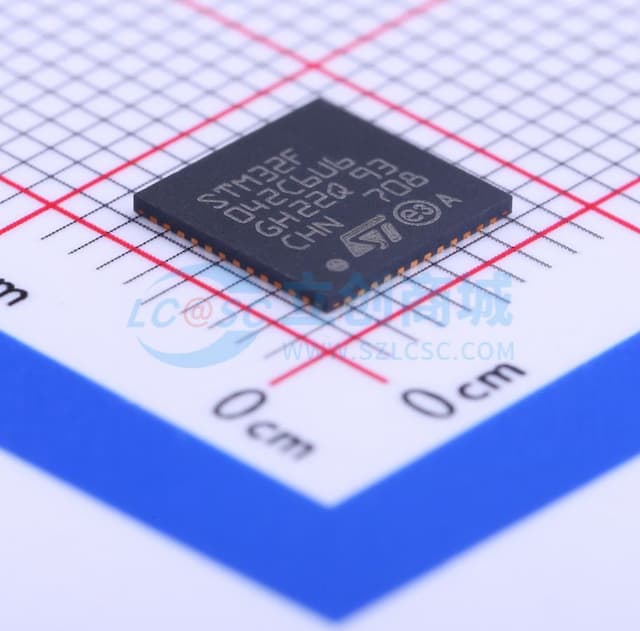 主流ARM Cortex-M0 USB系列MCU，具有32 KB Flash、48 MHz CPU、USB、CAN和CEC功能实物图