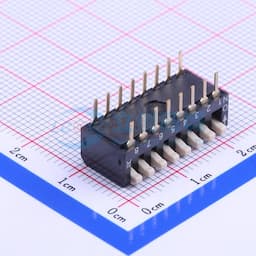 2.54mm 琴键式8位插件 【拨码】缩略图