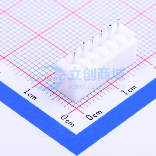 系列:XH 间距:2.5mm 1x6P【插件】实物图