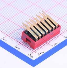间距2.54mm 平拨,凸起式 7位拨码开关 【拨码】缩略图