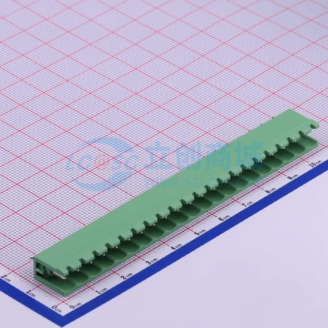卡扣固定 1x21P 5.08mm 排数:1 每排P数:21 【插拔】实物图