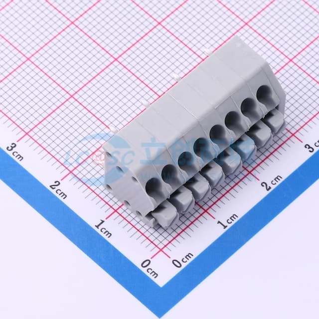 1x8P 3.5mm 每排P数:8 排数:1实物图