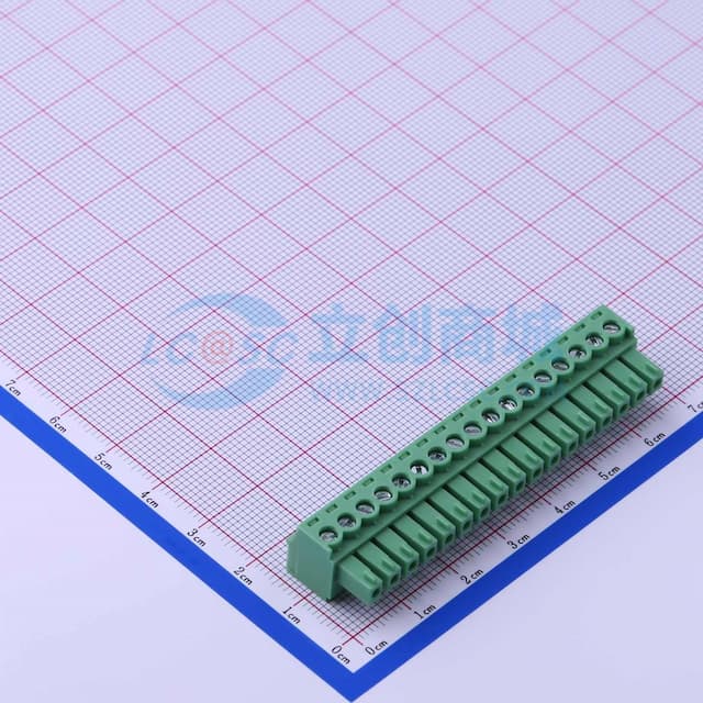 3.81mm 1x17P 排数:1 每排P数:17实物图