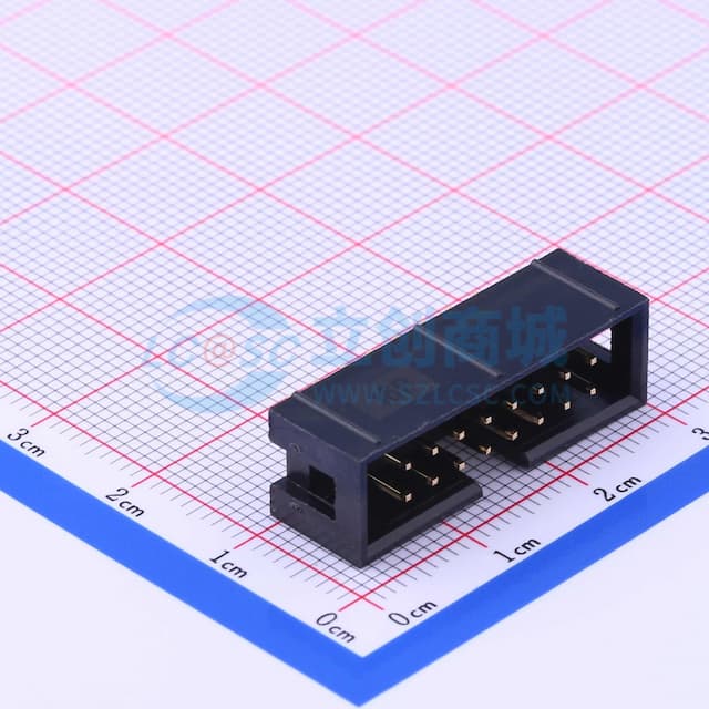 黑色 2.54mm 2x8P 排数:2 每排P数:8【ID】实物图