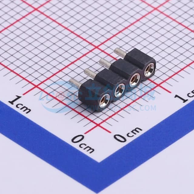 间距:2.54mm 1x4P 直插 【排针】实物图