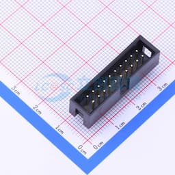 黑色 2.54mm 2x10P 排数:2 每排P数:10【ID】缩略图