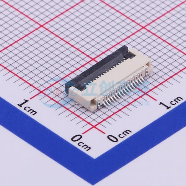 间距:0.5mm P数:16P 翻盖式 下接实物图