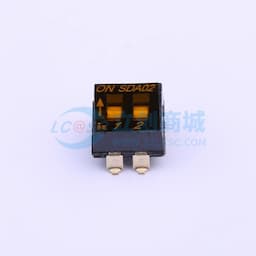 间距2.54mm 平拨,凹槽式 2位拨码开关缩略图