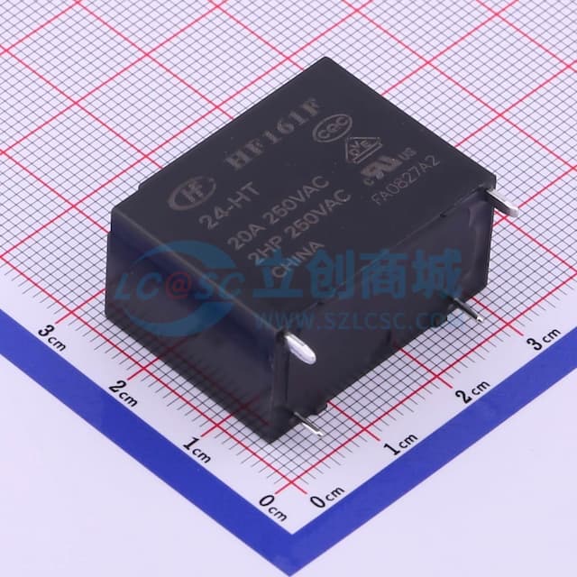 小型大功率24V继电器 单刀单掷-常开 适用于电机负载 【插件】实物图
