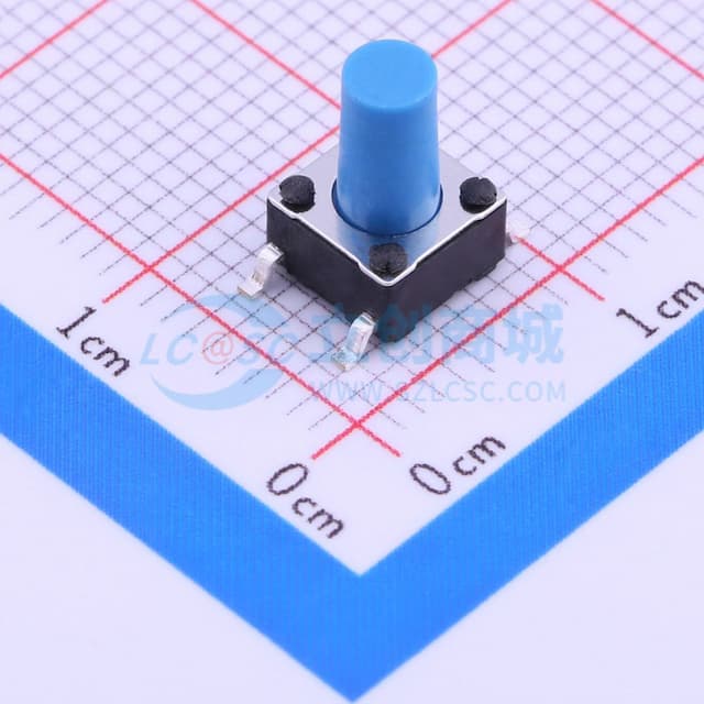 6*6*6.05mm 立贴 轻触开关实物图