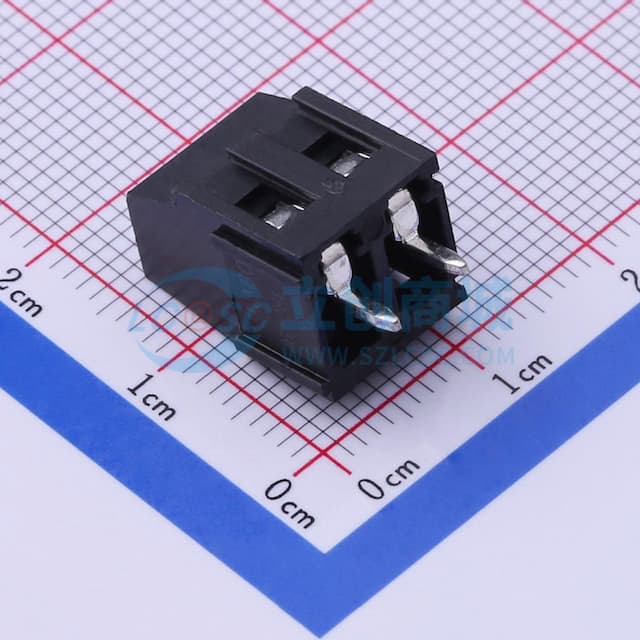 1x2P 5mm 直插 排数:1 每排P数:2【螺钉】实物图