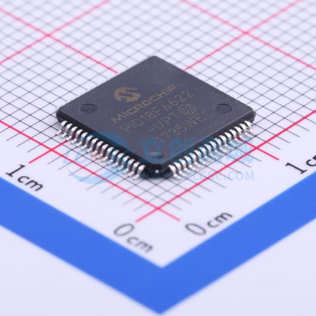 具备10位A/D转换器和微功耗技术的1 Mbit增强型闪存微控制器，64/80引脚实物图