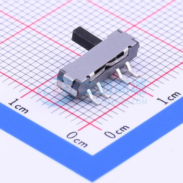 柄长4mm卧贴三档 滑动开关实物图