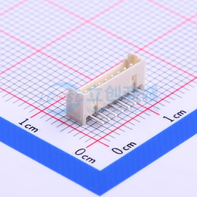 1x8P 间距:1.25mm 弯插 【插件】实物图