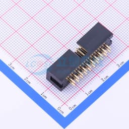 黑色 2.54mm 2x10P 排数:2 每排P数:10【ID】缩略图