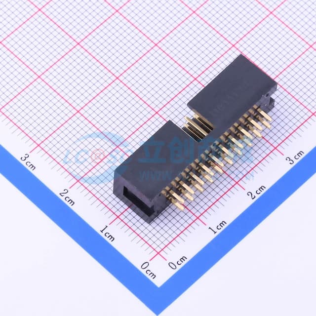 黑色 2.54mm 2x10P 排数:2 每排P数:10【ID】实物图