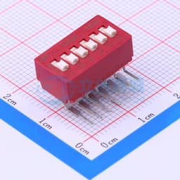 间距2.54mm 平拨,凸起式 6位拨码开关 【拨码】缩略图