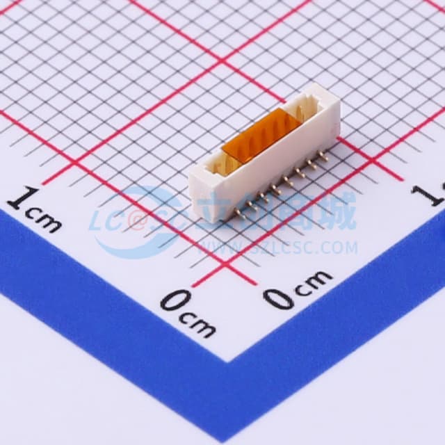 1x8P 间距:0.8mm 立贴实物图
