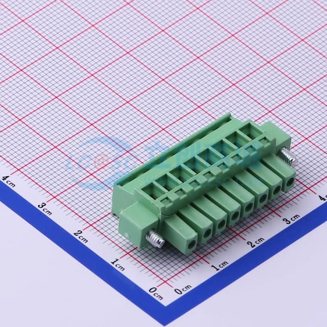 螺丝固定 1x8P 3.81mm 排数:1 每排P数:8实物图