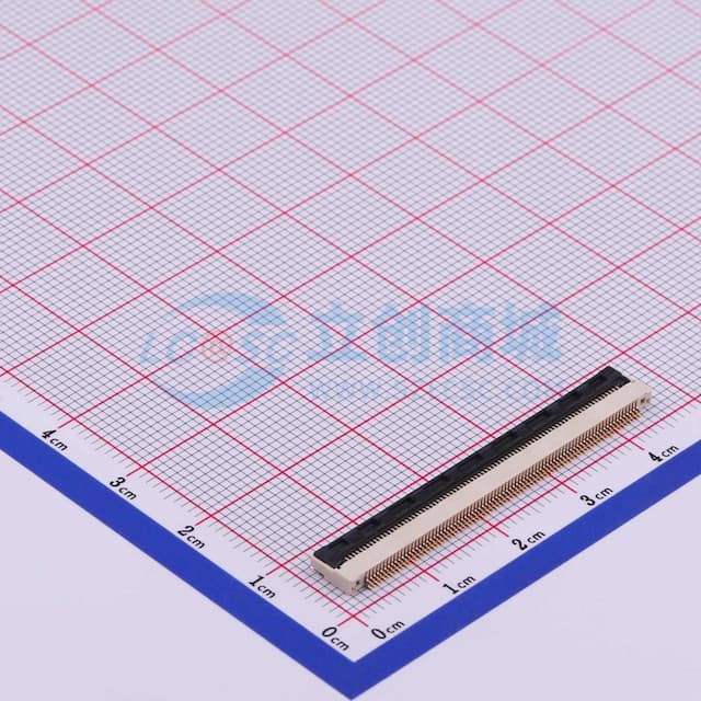 间距:0.5mm P数:80P 翻盖式 下接实物图